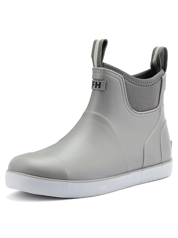 Deck Boots for Men,OutdoorRubber Fishing Garden Waterproof Ankle Rain Boots