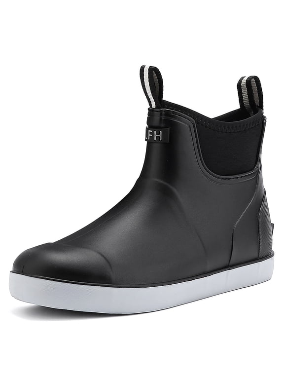 Deck Boots for Men,OutdoorRubber Fishing Garden Waterproof Ankle Rain Boots