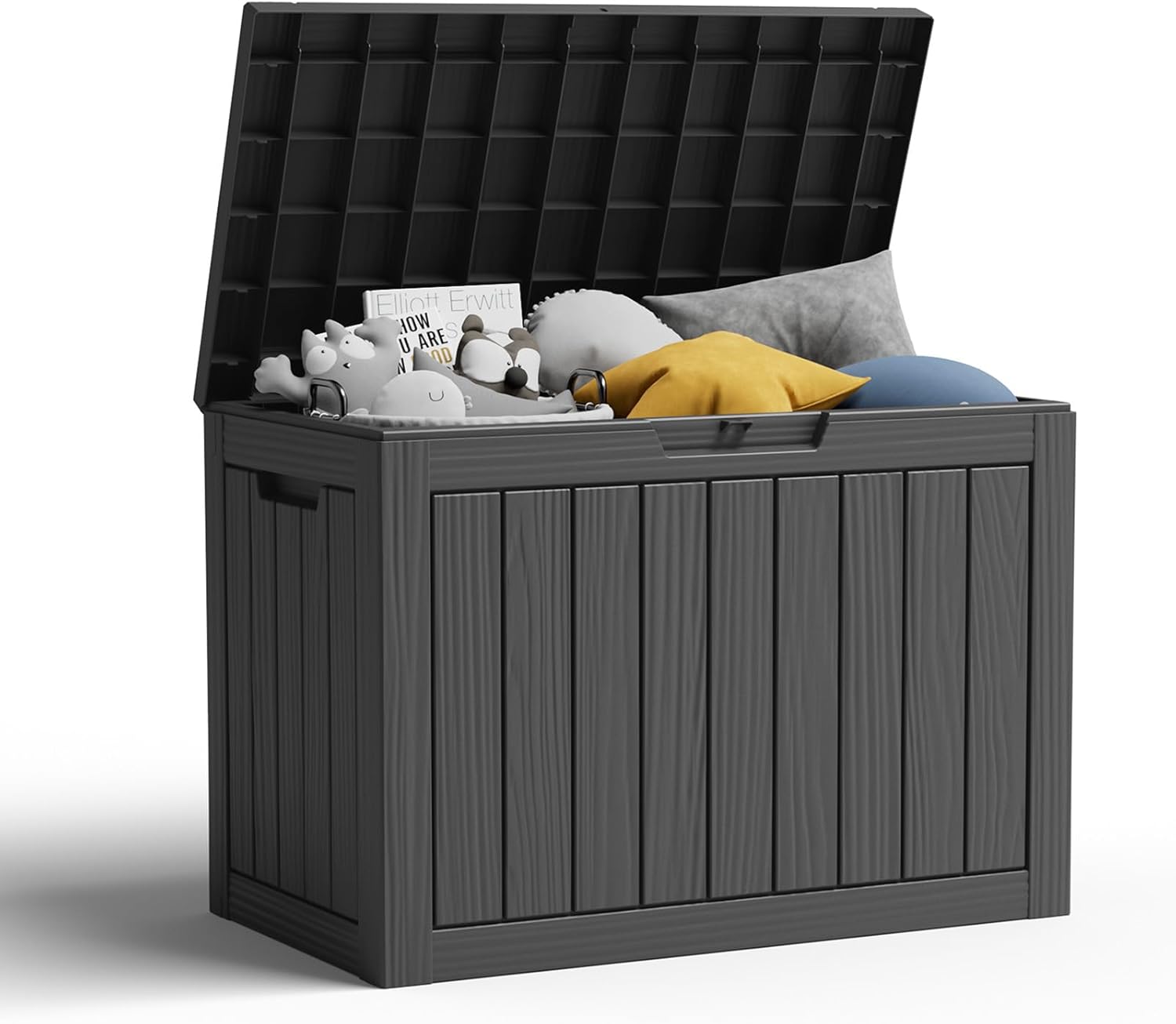 Deck Box 45 Gallon Outdoor Storage Box with Lockable for Patio Cushions ...