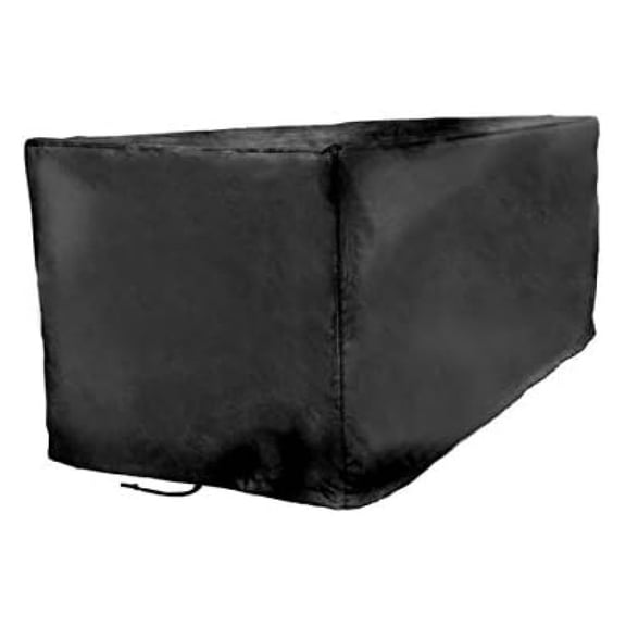 Deck Box Cover - All-Season Outdoor Storage Protector (Black, Medium)