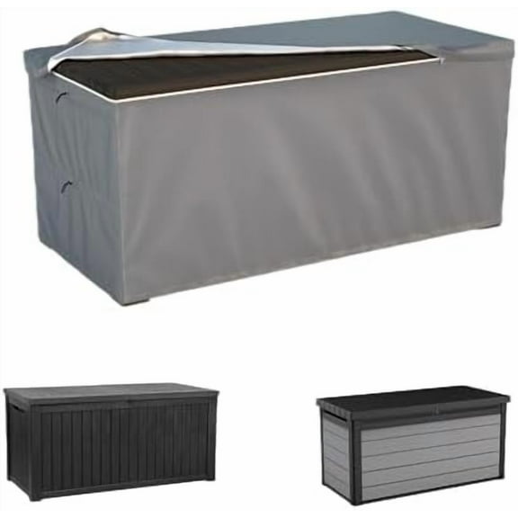 Deck Box Cover - Outdoor Storage Box Cover 150 Gallon, Heavy Duty 600D Oxford Cloth Water And Dust Resistant, Size 63 x 30 x 28 Inches Fits Most Patio Box.$$Garden & Patio