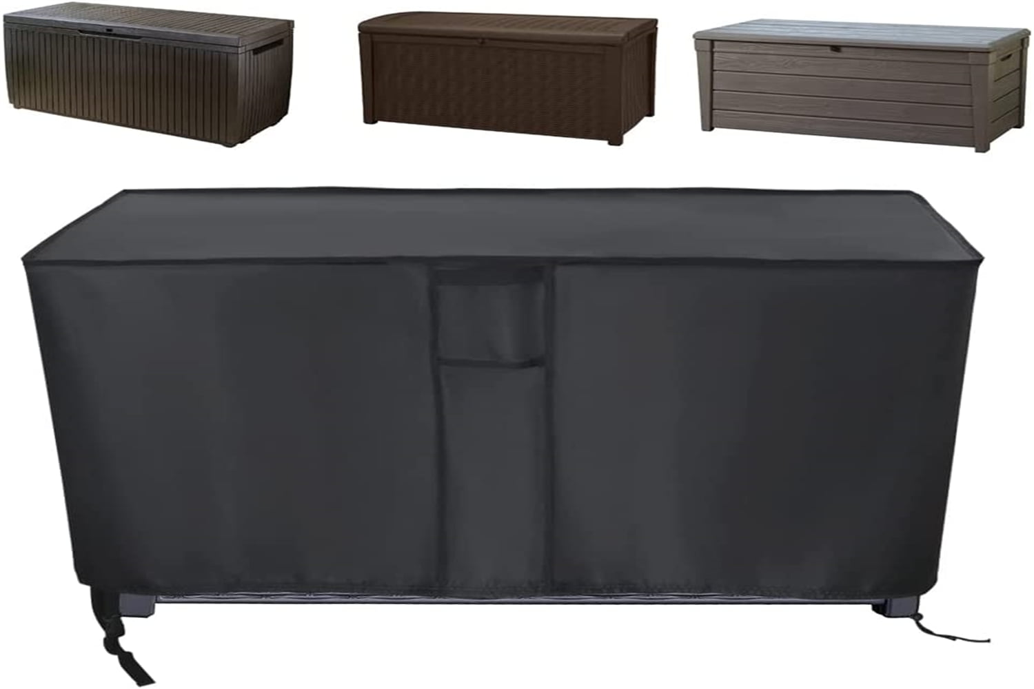 Deck Box Cover, Outdoor Storage Box Cover Waterproof, Outside Storage