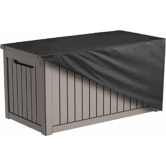 230 Gallon Deck Box Cover - 600D Heavy Duty Waterproof, 66"x33"x33" Outdoor Storage Cover for Patio/Garden, Windproof & Tear-Resistant