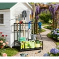 thumbnail image 1 of Deck Box Garden Tool Organizer,3-Tier Yard Tool Storage Rack,with Hooks for Long-Handled,Broom,Shovel,Outdoor Storage Box, 1 of 8