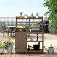 thumbnail image 1 of Deck Box Potting Bench,Wooden Potting Bench with Storage, Sink, Water Tap,Outdoor Storage Box, 1 of 6