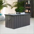 thumbnail image 1 of Deck Boxes 100 Gallon Waterproof Lockable Outdoor Storage for Patio Garden Pool | Dark Gray | Steel | Rectangle, 1 of 6