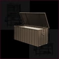 thumbnail image 1 of Deck Boxes 160 Gallon Waterproof Lockable Outdoor Storage for Patio Cushions Garden Tools | Steel | Dark Brown, 1 of 7