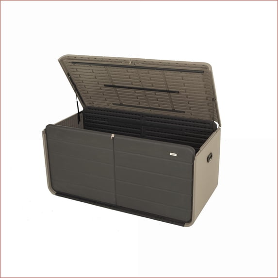 Deck Boxes, 200 Gallon Modern Waterproof Outdoor Storage for Patio Garden Pool | Slate Gray | Plastic