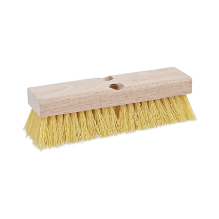 Deck Brush Head, 10" Wide, Polypropylene Bristles