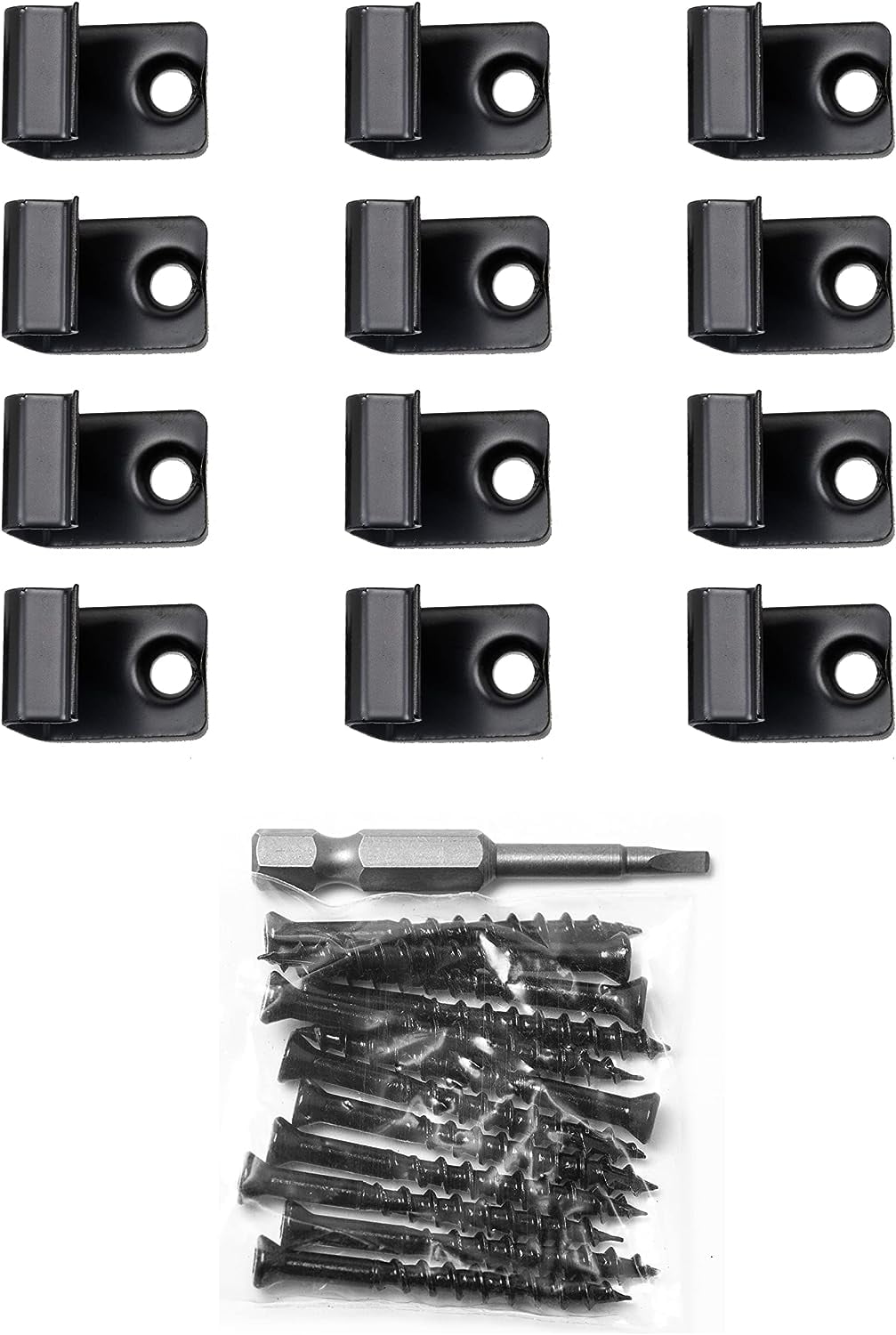 Deck Clips Pack of 12 Grooved Decking Clips and Deck Screws Deck