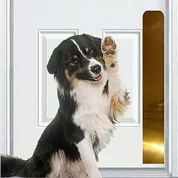 Deck the Door Decor Dog Scratch Door Protection Plate Anodized Aluminum 3M Adhesive Mount Multiple Finish Colors Sizes for All Doors 4 x 22 Shiny Brass Walmart