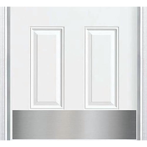 Deck the Door Decor | Door Kick Plate - Anodized Aluminum â Screw Mount â Satin Black, Satin Nickel, Shiny Brass & Oil Rubbed Bronze Finish â Many Sizes (8x34", Satin Nickel)