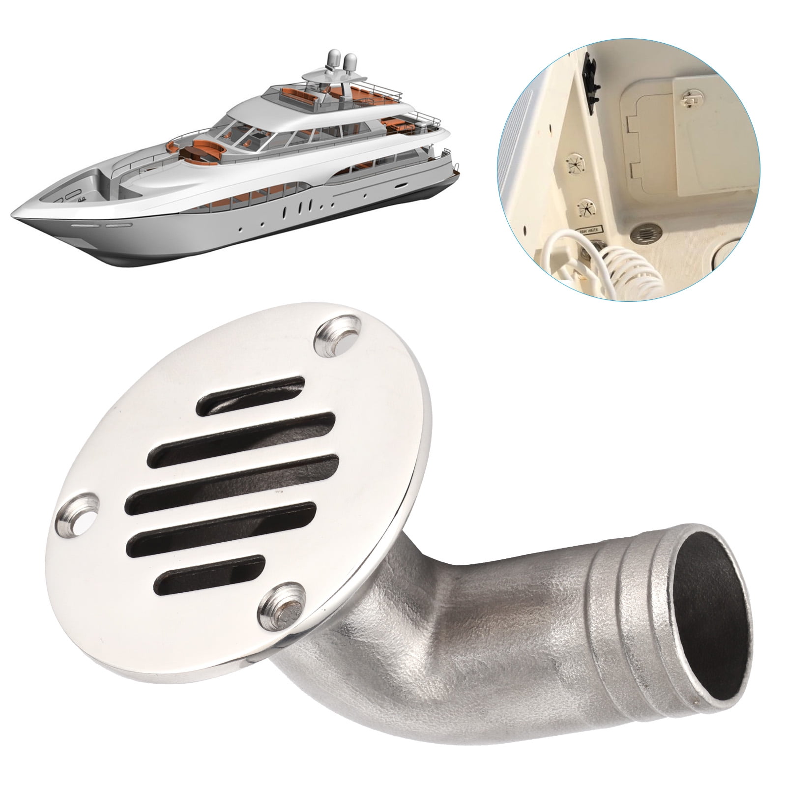 Deck Floor Drain, Marine Deck Drain 316 Stainless Steel For Yachts For