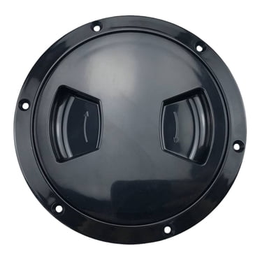 Boat Hole Cover Boat Hatch Black, 4 Round Non Slip Inspection Deck Plate Hatch, Detachable Cover For Marine Boat Yacht Tuck RV (4 Inch Deck Access