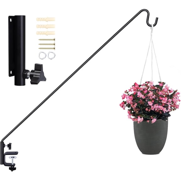 Deck Hook Outdoor Hanging Brackets43 Inches Wall Mounted Hook Plants & Wind Chimes Risk-Free Lanterns Large Wind Chimes Lanterns
