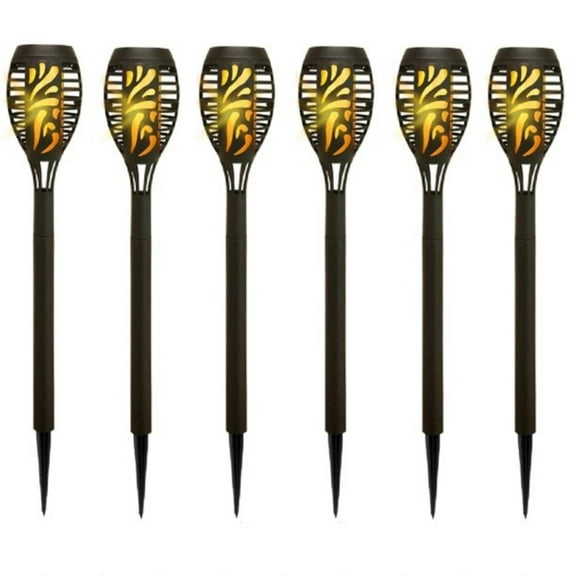 Deck Impressions OPP Solar Tiki Torch Light, 6-Pack