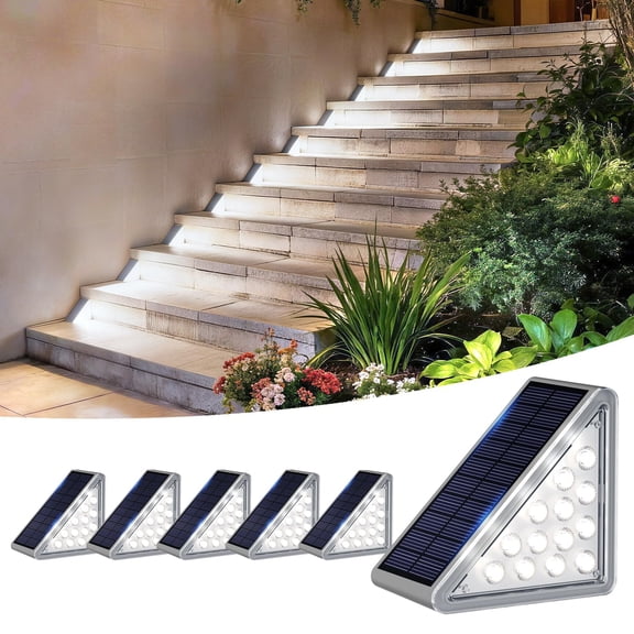 Deck Lights Grey-Cool White 6 Pack Outdoor Step Lighting