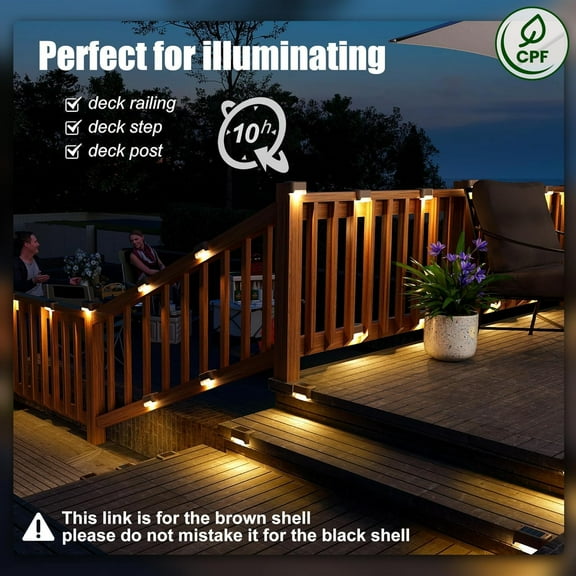 Deck Lights Outdoor 16 Pack, Waterproof Led Lights for Stairs, Fence, Yard, , and Pathway