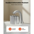 thumbnail image 1 of Deck Mount 3-Hole Roman Tub Faucet Set, Waterfall Gooseneck with Two Handles, Brushed Stainless Steel Bathtub Faucet for Deep Bathing and Pet Care, 1 of 11