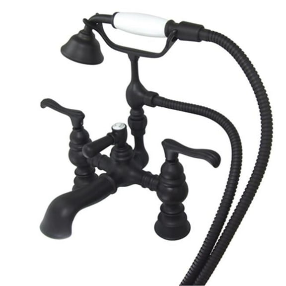 Deck Mount Clawfoot Tub Filler with Hand Shower - Oil Rubbed Bronze