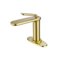 thumbnail image 1 of Deck Mounted Single Hole Bathroom Sink Faucet, Single Handle Bathroom Basin Faucet, 1 of 10