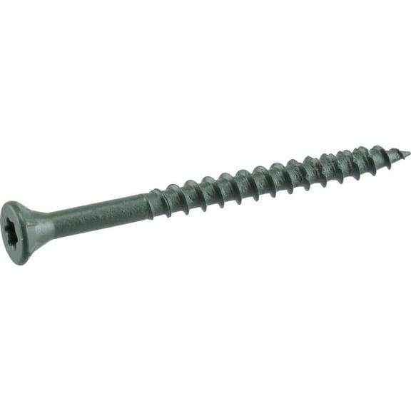 Deck Plus Exterior Green, Wood Screws, Steel, Self-Drilling, (#8 x 2"), 5lb Box