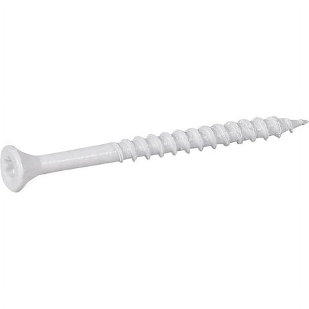 product image of Deck Plus Exterior White Screws, Wood Screws, Steel, Self-Drilling, (#8 x 1-5/8"), 1 lb