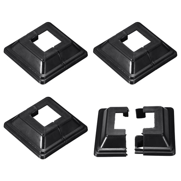 Deck Post Base Cover, 4Pcs Split Style Post Bracket 26x26mm/1.02x1.02" Post Base for Hand and Stair Rails