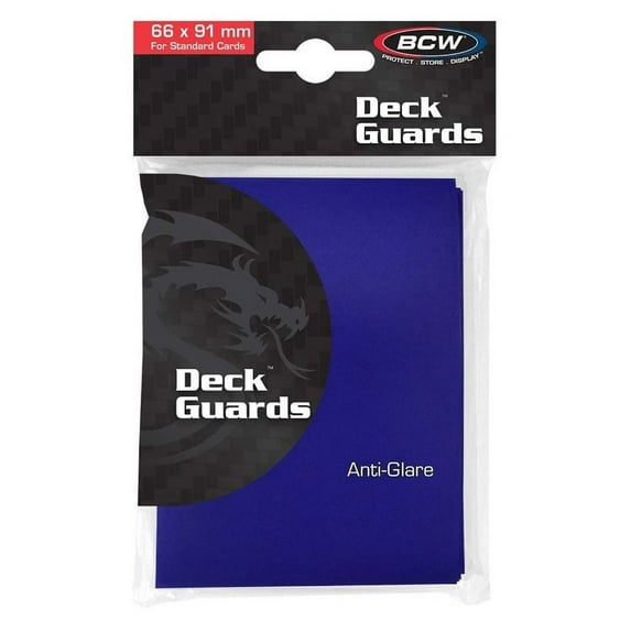 Deck Protector Deck Guard Matte Blue 50ct Card Sleeve Storage Durable Standard Size BCW Diversified