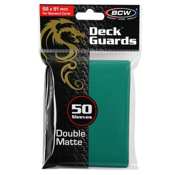 Deck Protector Deck Guard Matte Teal 50ct Card Sleeve Storage Durable Standard Size BCW Diversified