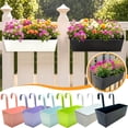 thumbnail image 1 of Deck Rail Planter, Black Planter Box, Hanging Planter, Outdoor Planter, Railing Planter, Wrought Iron Construction, 20X7 In, 1 Pc, 1 of 7