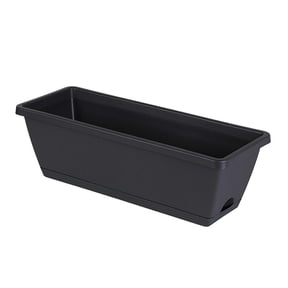 Window Box Planter,Window Planter Box for Indoor Outdoor Use,Rectangular Pots with Saucers & Drainage Holes,Plastic Vegetable Planting Trough,Decorative Plant Pots for Window Sill, Shelf, Desktop