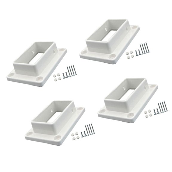 Deck Railing Bracket Multipurpose White Railing Bracket For Yard Barrier
