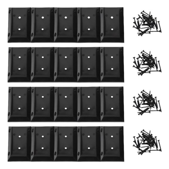 Deck Railing Brackets Connectors with Screws Rail Support Set for Wood Post Deck Rail Bracket Easy to Installation