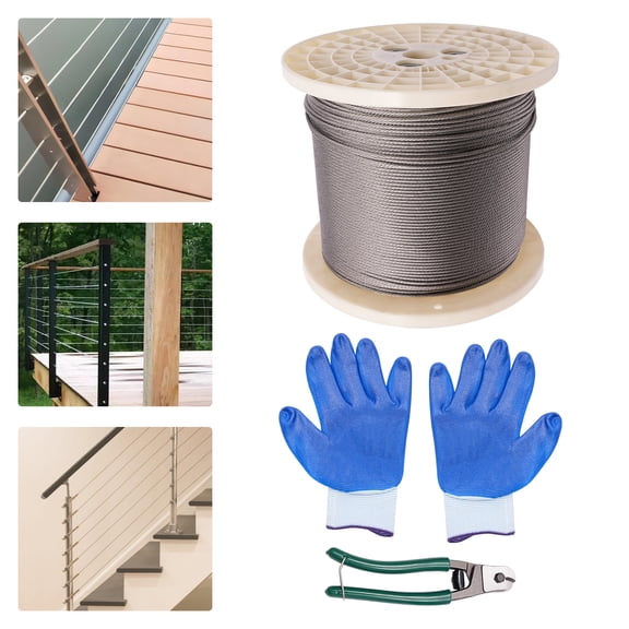 Deck Railing Cable, Stainless Steel Wire Rope, Braided Stainless Steel Cable