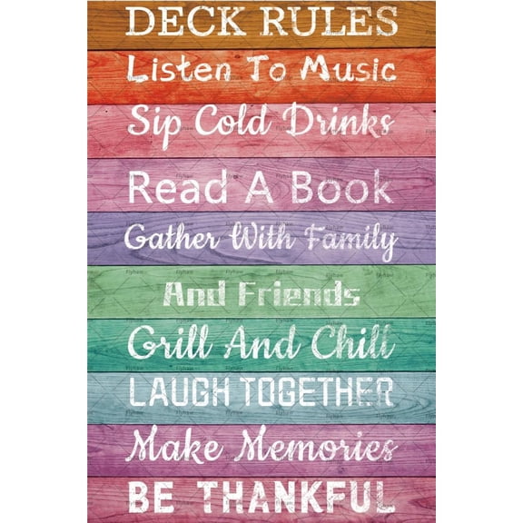 Deck Rules Metal Tin Sign Cave Pool Bar Terrace House Wall Decor Backyard Decor Sign Rules Deck Rules Wall Decor Summer Porch Sign Plaque Bar Outdoors Home Wall Art 8x12 inch