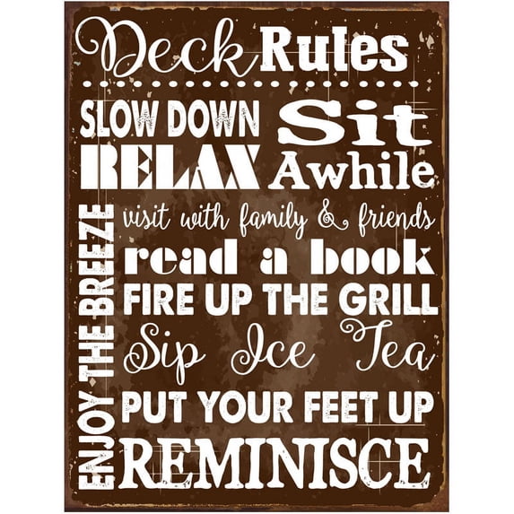 Deck RulesMetal Sign