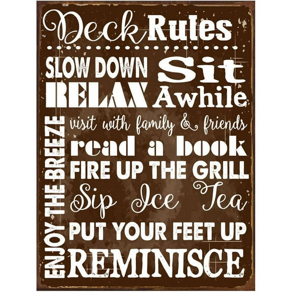 Deck RulesMetal Sign
