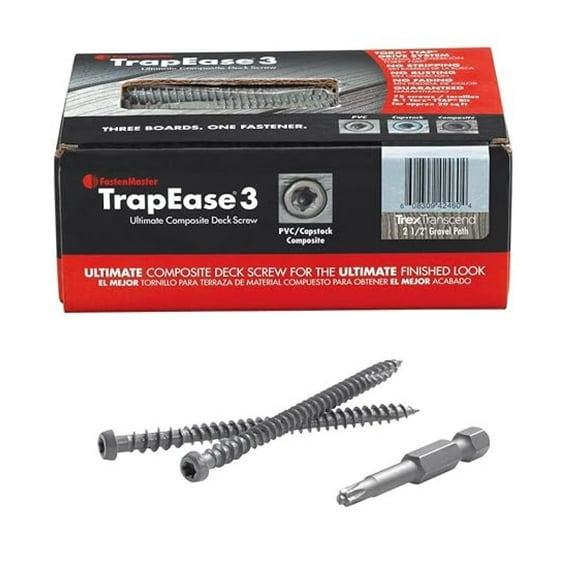 Deck Screws 2.5 Inch Woodland Brown - Composite Decking Screws with Torx TTAP Drive - Corrosion Resistant & Fade Warranty - Bulk Bucket with Installer Tool