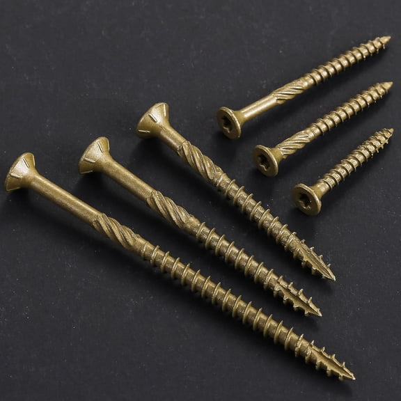 Deck Screws, Exterior Wood Screws, Rust Resistant Epoxy Coated, Bronze, T25 Star Bit