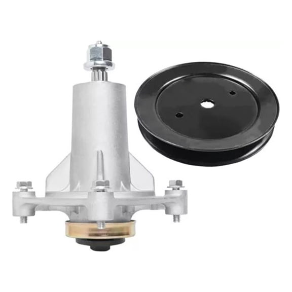 Deck Spindle Assembly with Pulley for 42-inch, 46-inch, 48-inch, and 54-inch Riding Lawn Tractors and Zero-Turn Mowers - Aluminum Construction