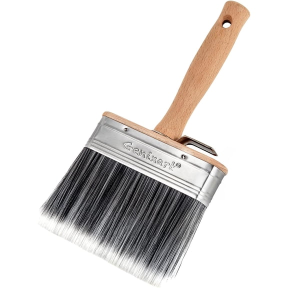 Deck Stain & Sealer Block Paint Brush - 5 inch Big Fence Stain Brush for Wood - Large Masonry Paintbrush - Wide Limewash Brushes for Brick Concrete Walls