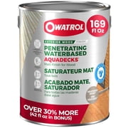 Owatrol Aquadecks Wood Stain and Sealer 169 Oz   Graphite Grey - Deck Stain and Sealer Waterproof, Outdoor & Exterior Wood Stain and Sealer in One   Water-Based Penetrating Matte Finish