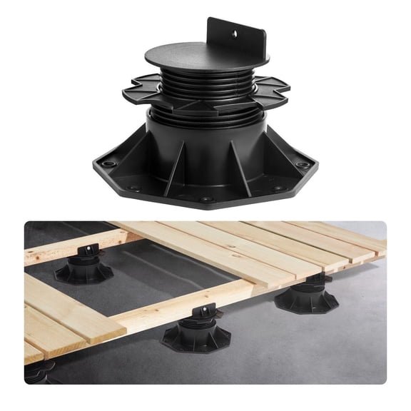 Deck Support Pedestals 12 Pack - Adjustable 2.36-5.31 Inch - Heavy Duty Deck Foundation - Outdoor Decking Accessories