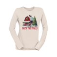 thumbnail image 1 of Deck The Stalls Christmas Barn Women's Long Sleeve, 1 of 4
