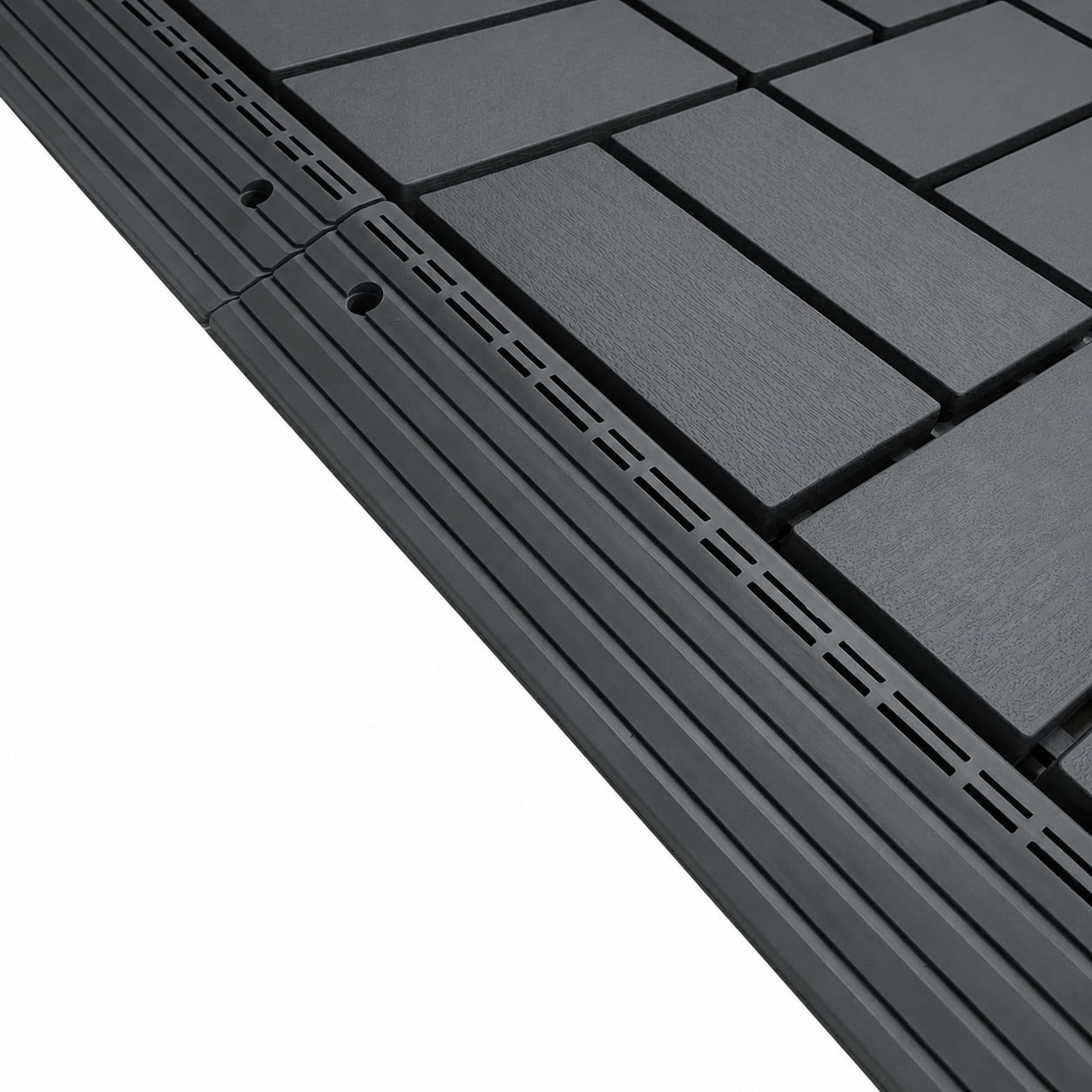 Deck Tiles Accessories 60 PCS Edge Trim & Corner Pieces for Interlocking Patio Floor Tiles