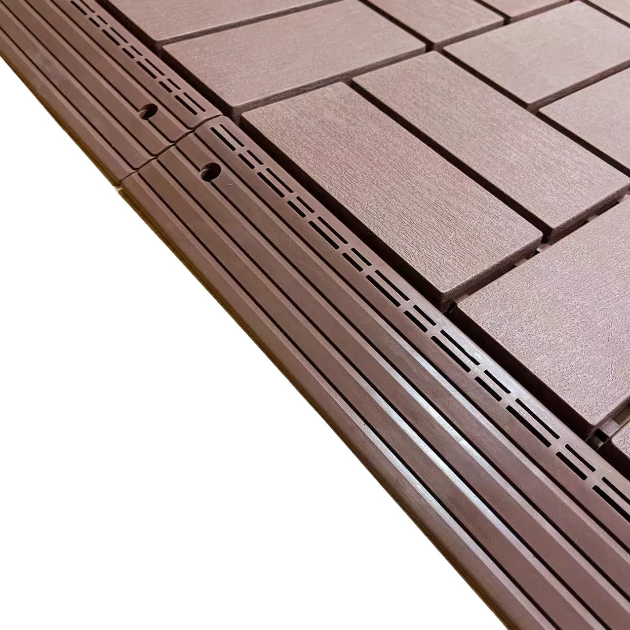 Deck Tiles Accessories 60 PCS Edge Trim & Corner Pieces for Interlocking Patio Floor Tiles