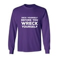 thumbnail image 1 of Deck Yourself Before You Wreck Adult Long Sleeve T-shirt, 1 of 3