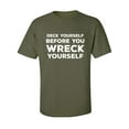 thumbnail image 1 of Deck Yourself Before You Wreck Adult Short Sleeve T-shirt, 1 of 4