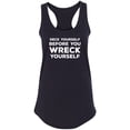 thumbnail image 1 of Deck Yourself Before You Wreck Racerback Tank, 1 of 2